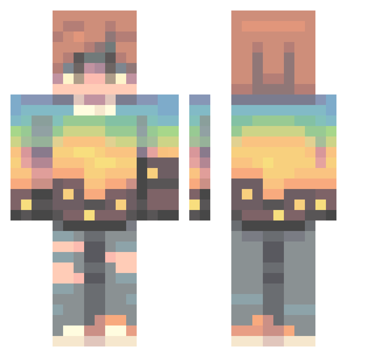 halykon_ Minecraft skin, front and back view