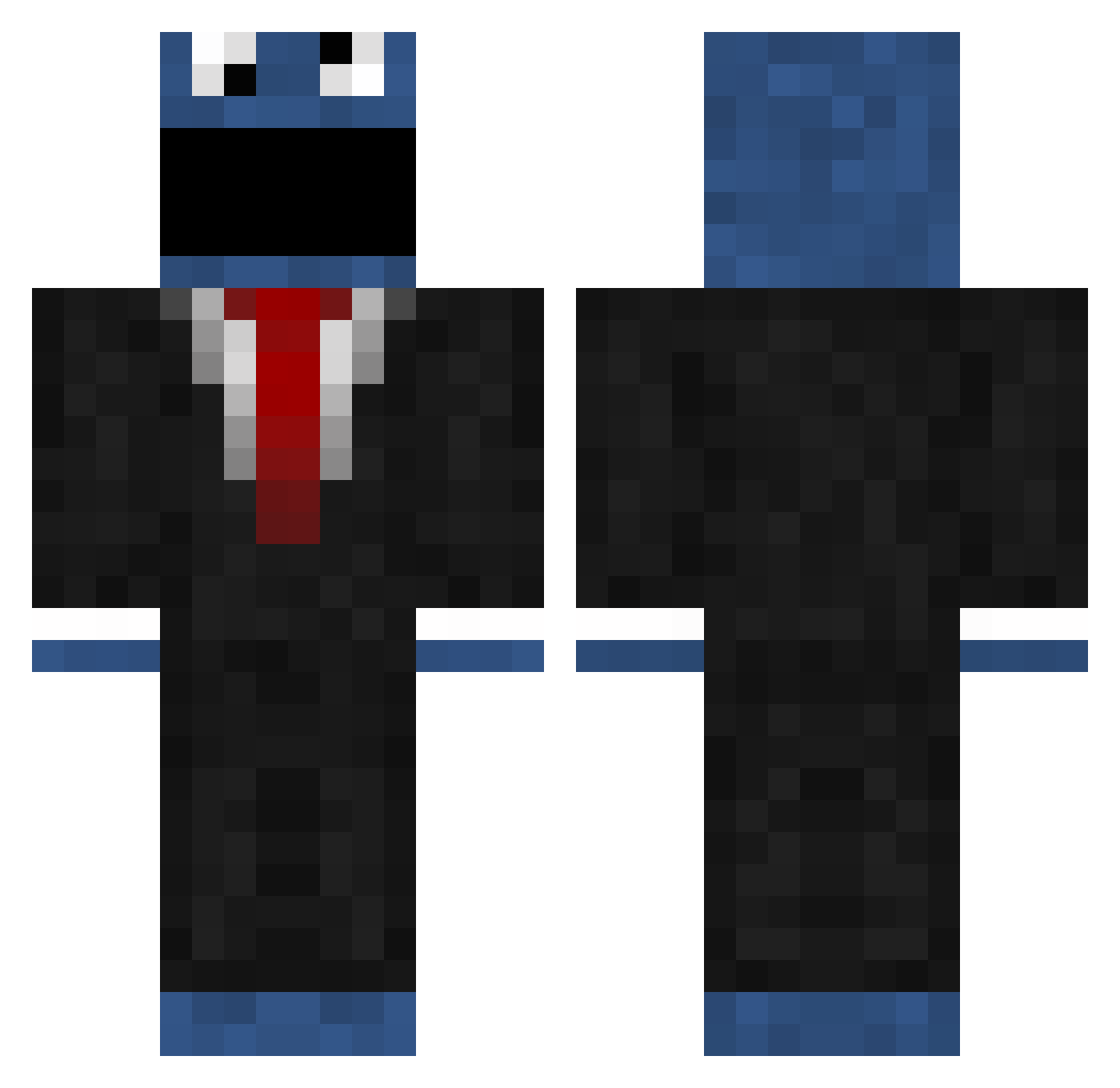 San9ar Minecraft skin, front and back view