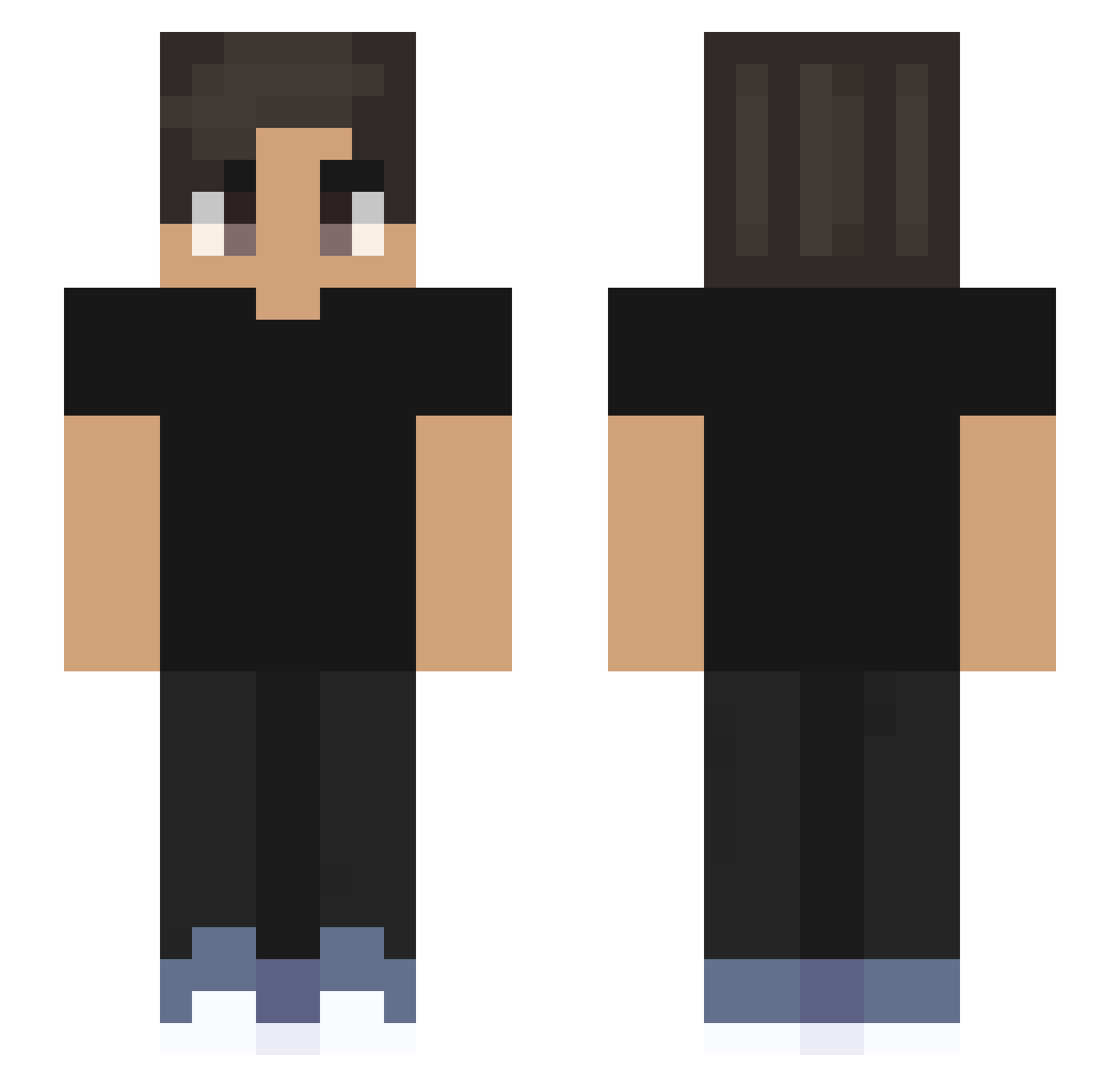 Venuester Minecraft skin, front and back view