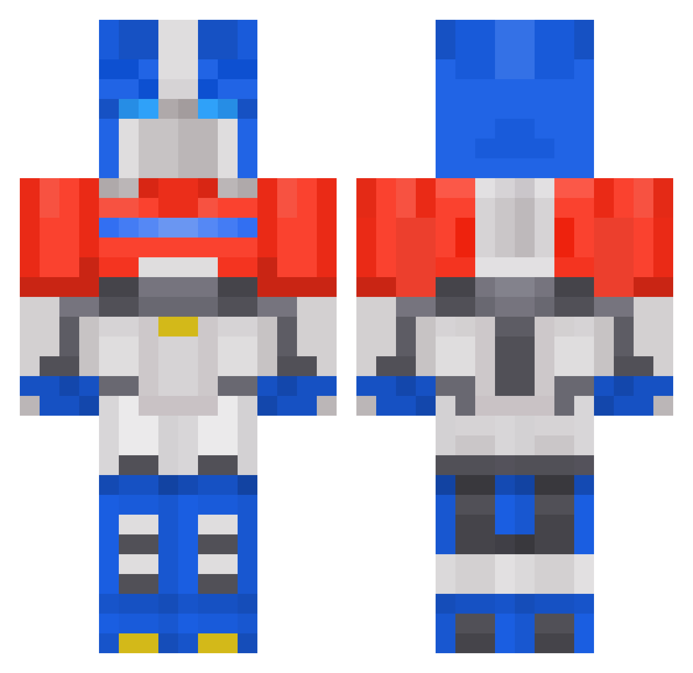 KingRayol Minecraft skin, front and back view