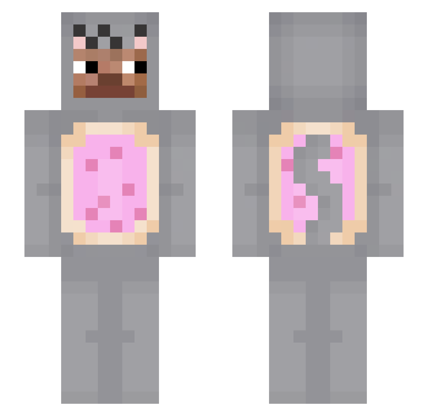 clemblem Minecraft skin, front and back view