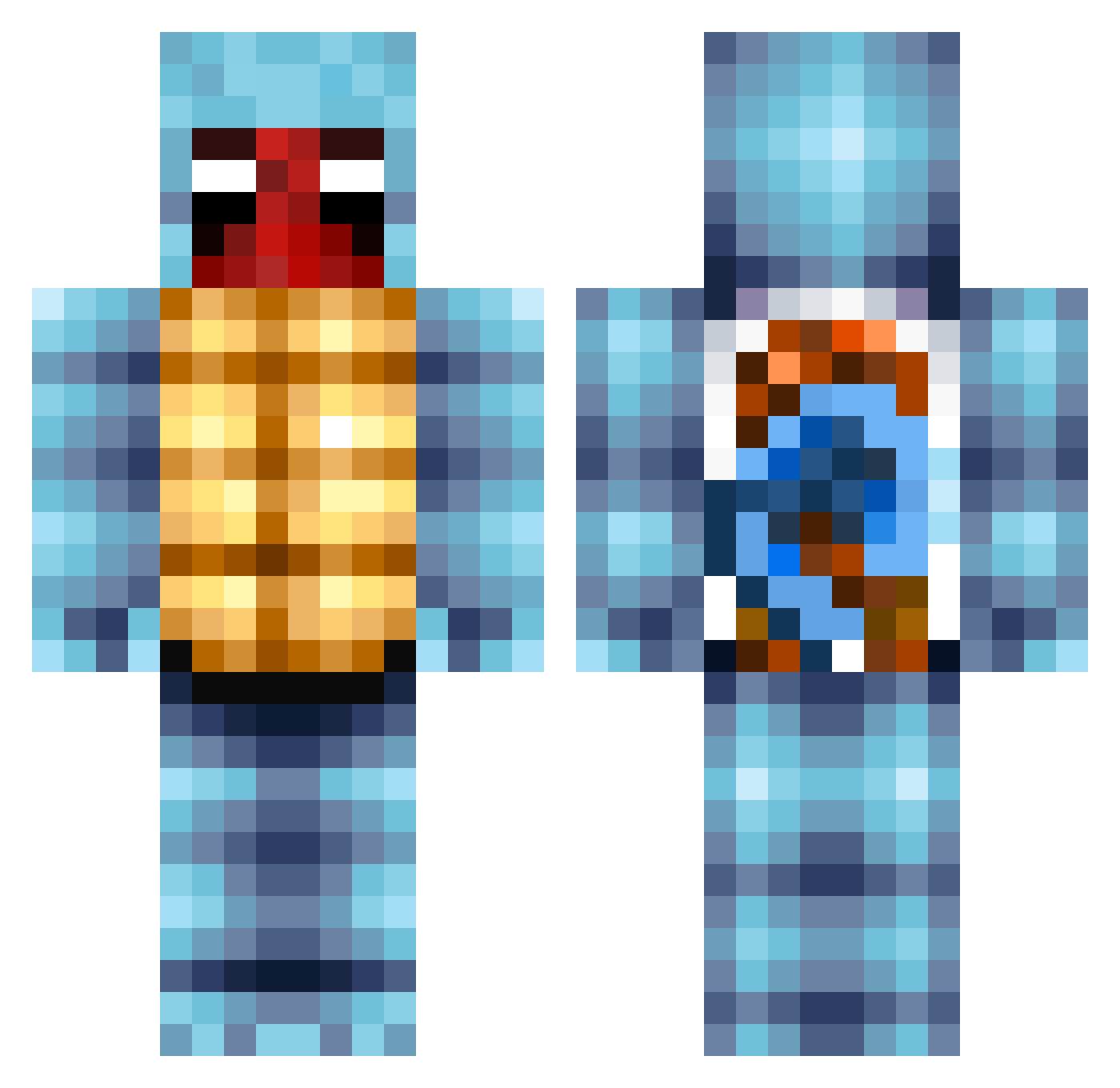bolognese__ Minecraft skin, front and back view