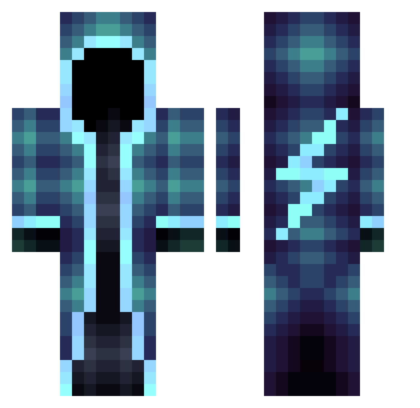 Thoughtless_0 Minecraft skin, front and back view