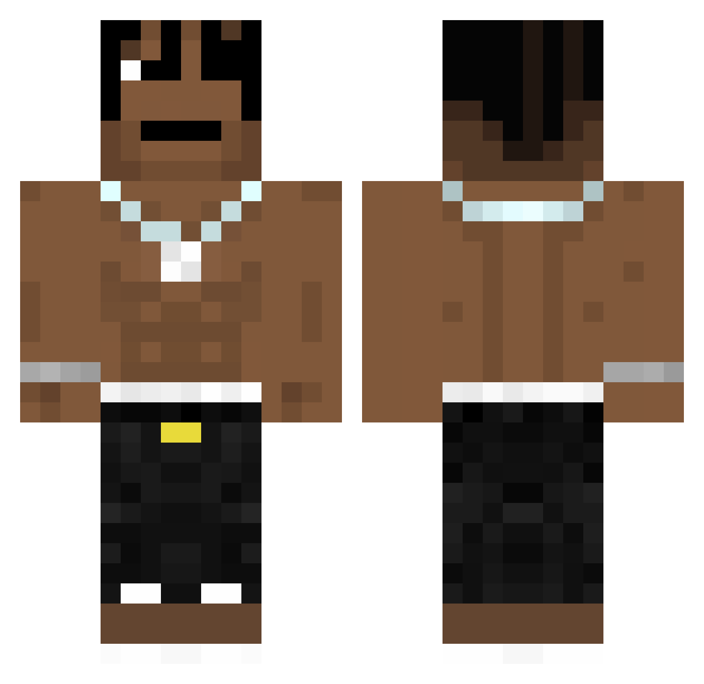 arzh Minecraft skin, front and back view
