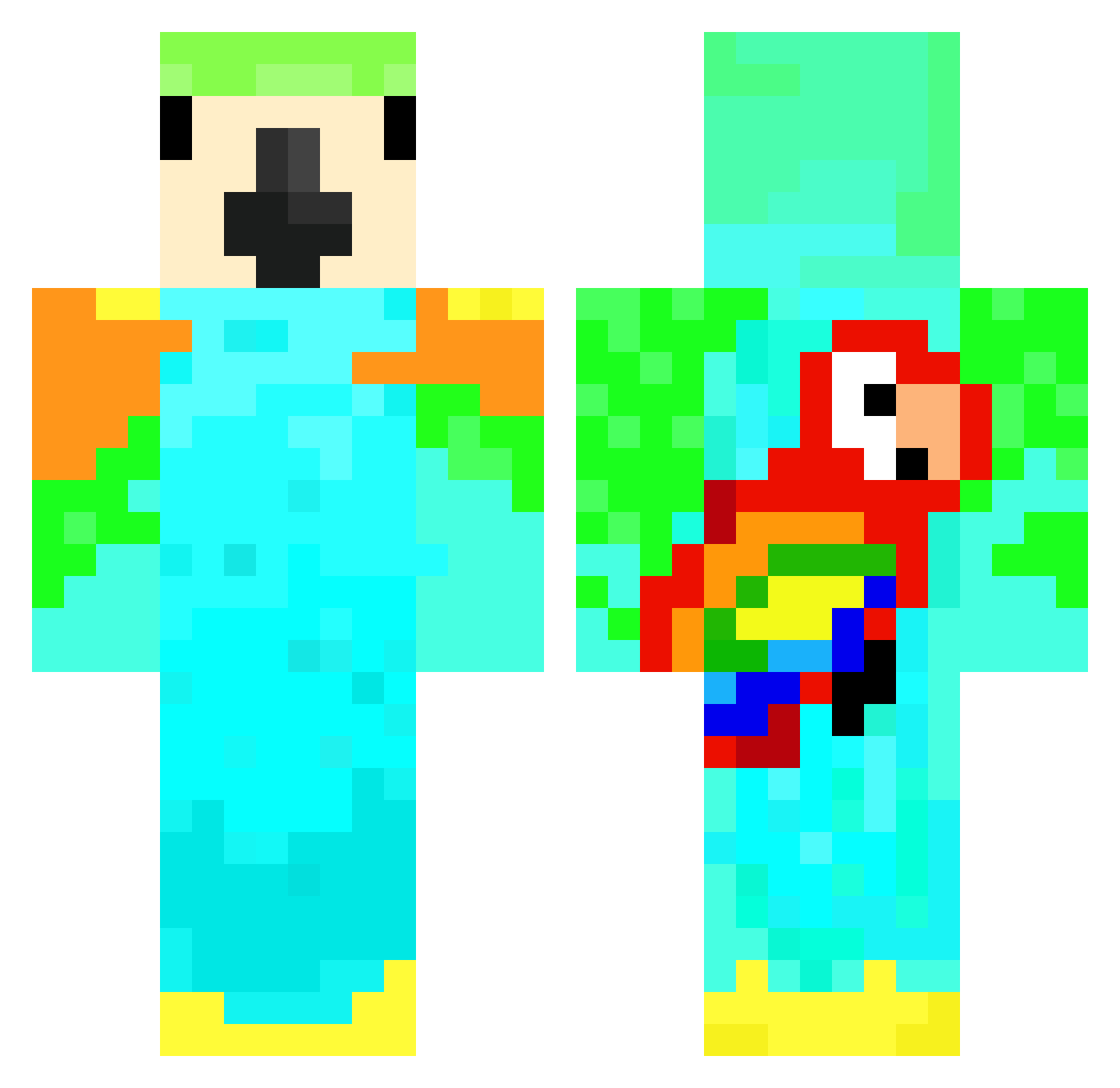 nextazio37 Minecraft skin, front and back view