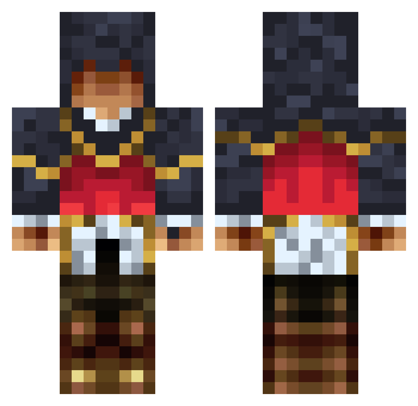 Chotou Minecraft skin, front and back view