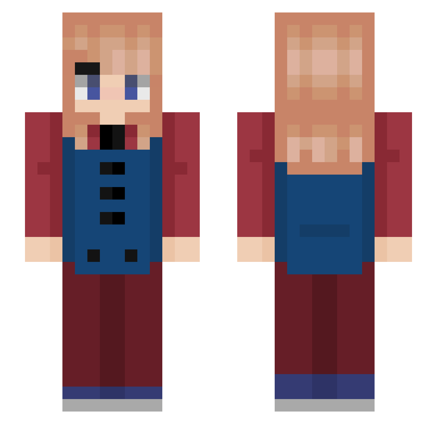 SHSLGalin384 Minecraft skin, front and back view