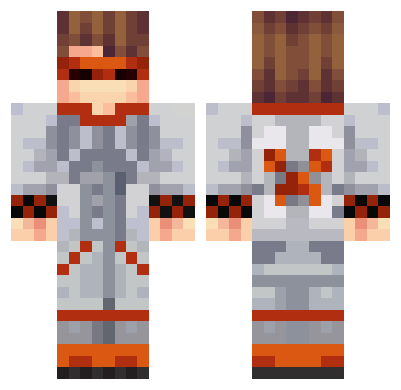 Aleksei49915 Minecraft skin, front and back view