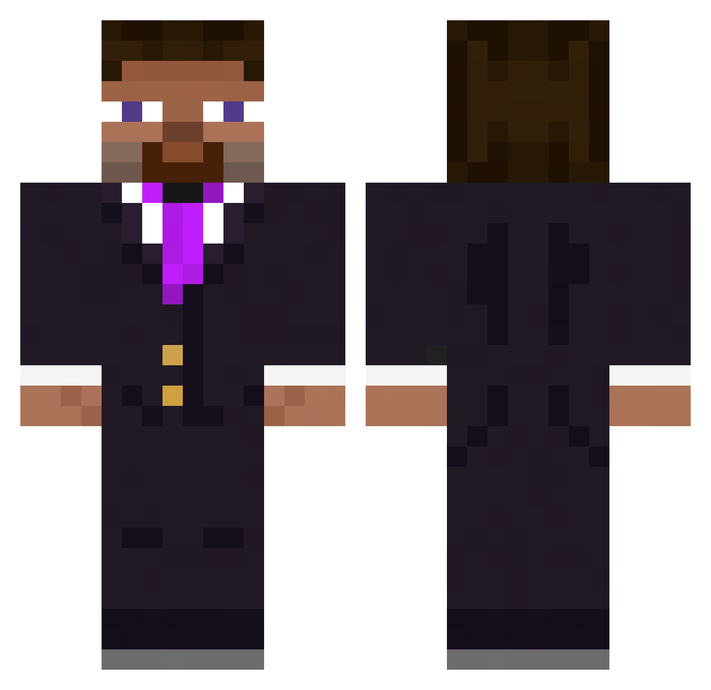 Tstorm_ Minecraft skin, front and back view