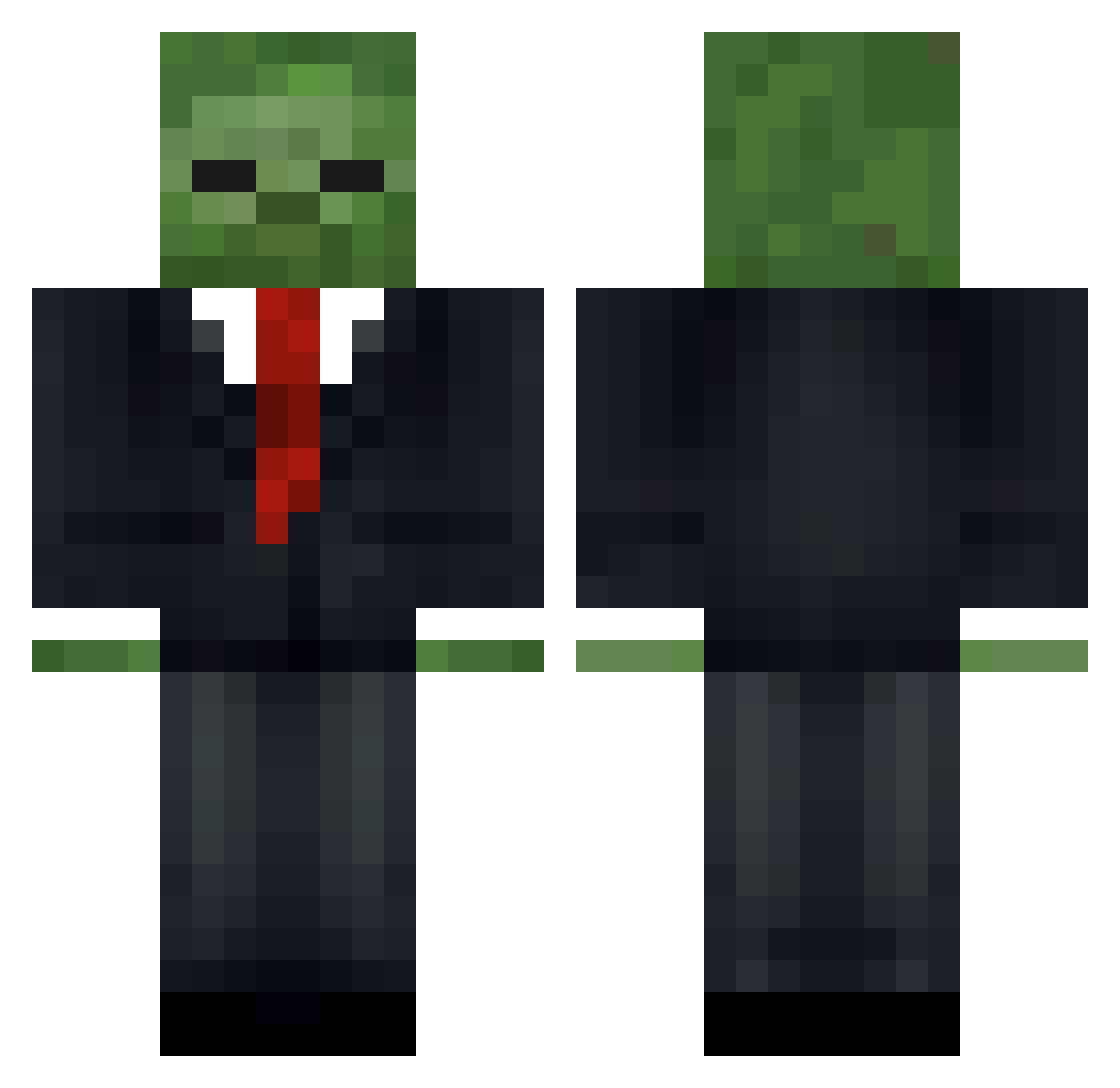 Qit11 Minecraft skin, front and back view