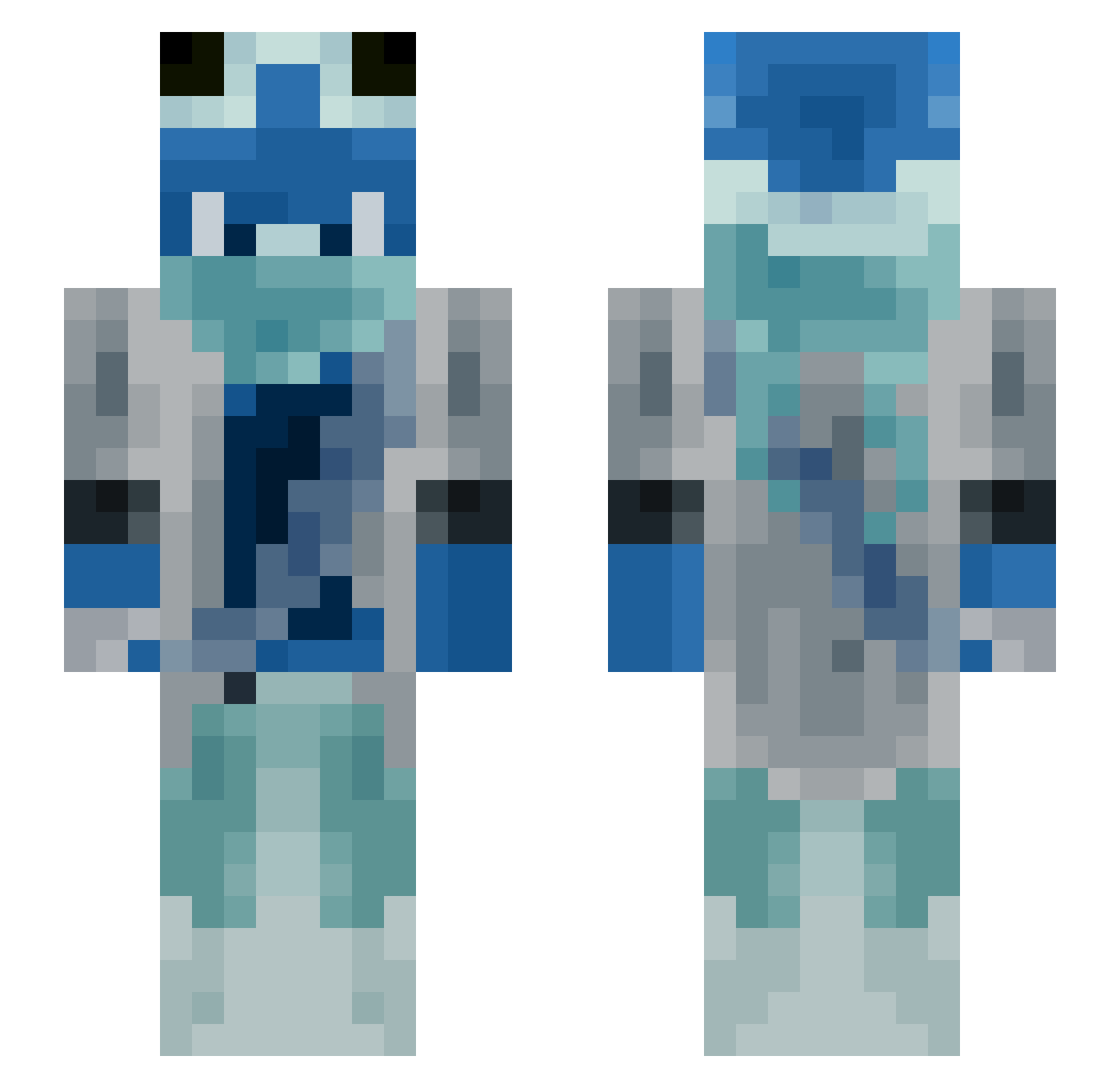 itz_Jake2 Minecraft skin, front and back view