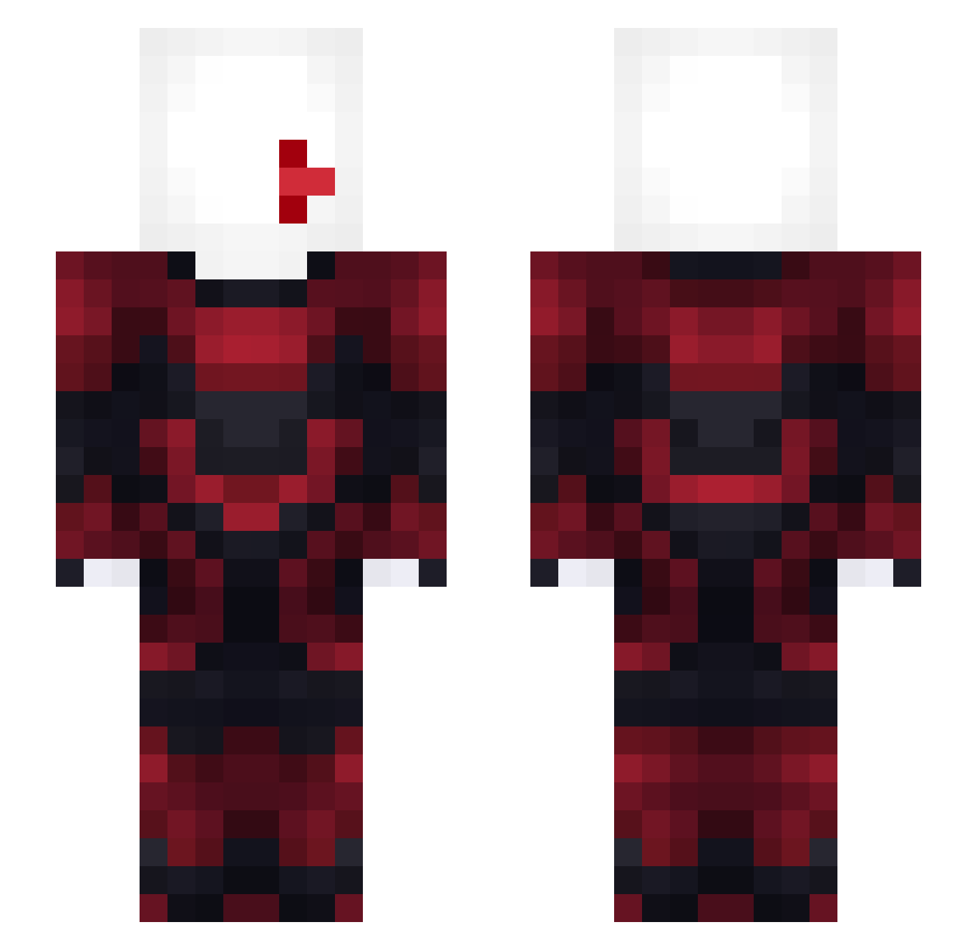 antaggg Minecraft skin, front and back view