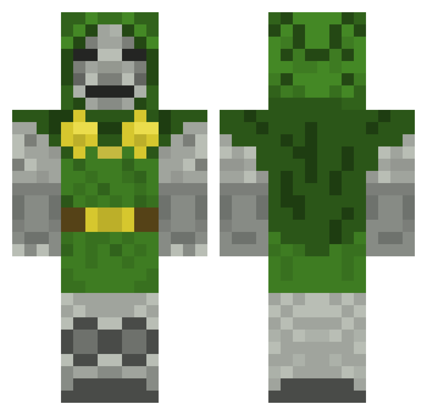 Griffin_dor Minecraft skin, front and back view