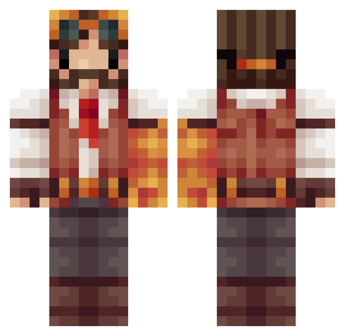 Cruzzori Minecraft skin, front and back view
