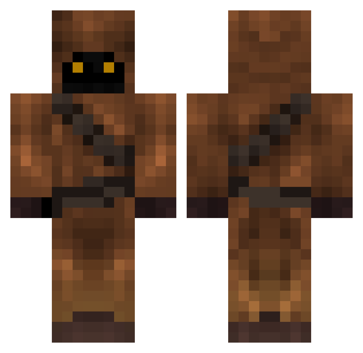 _ThePriest_ Minecraft skin, front and back view