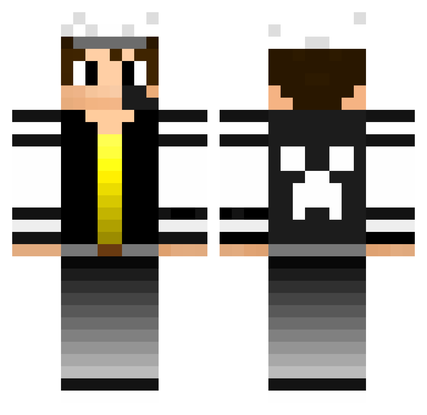 HeiQiangKe Minecraft skin, front and back view