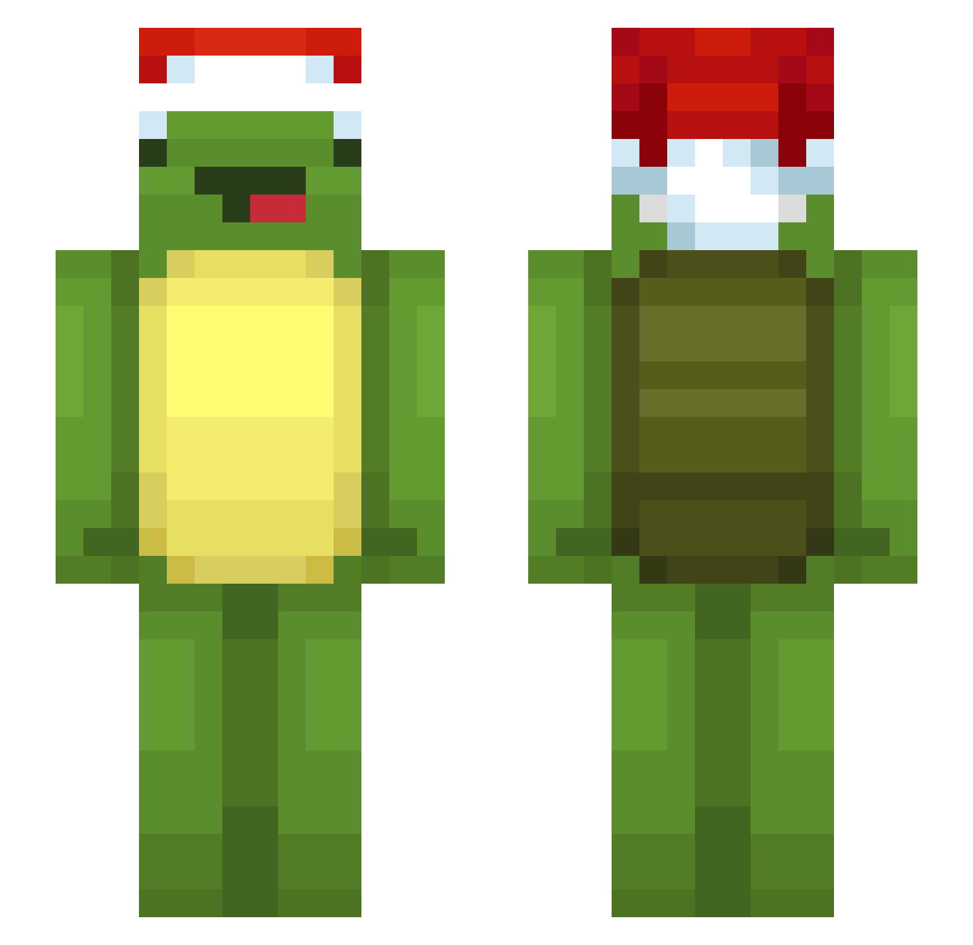 Turtle_alr Minecraft skin, front and back view