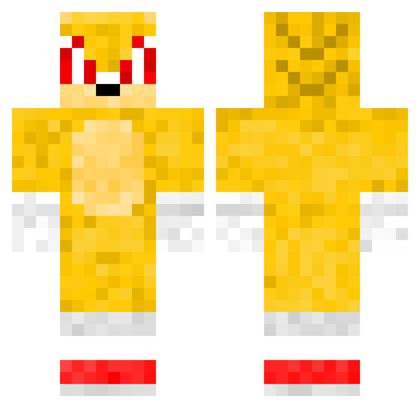 ChloeAlly Minecraft skin, front and back view