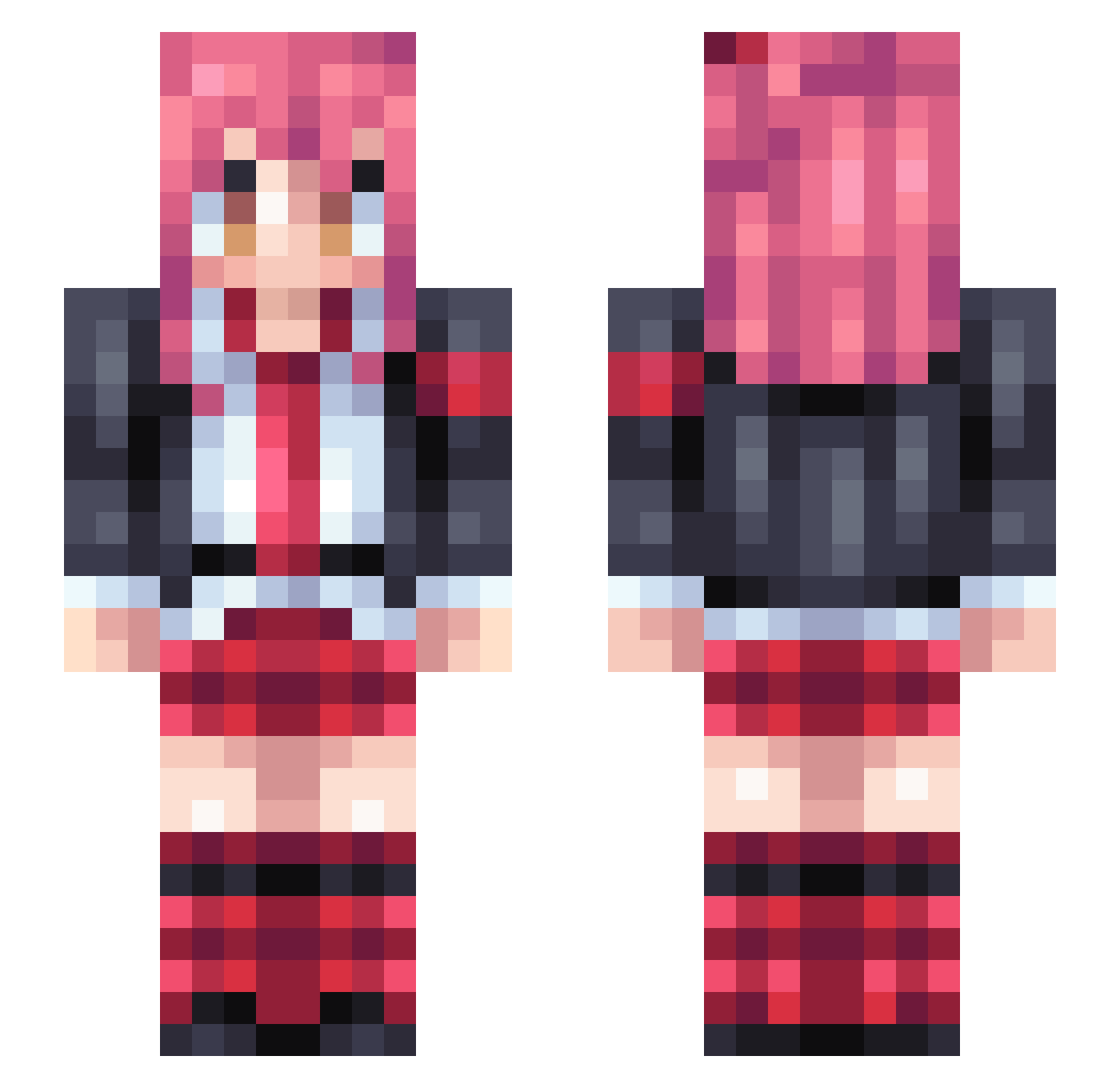 Purumkiin Minecraft skin, front and back view