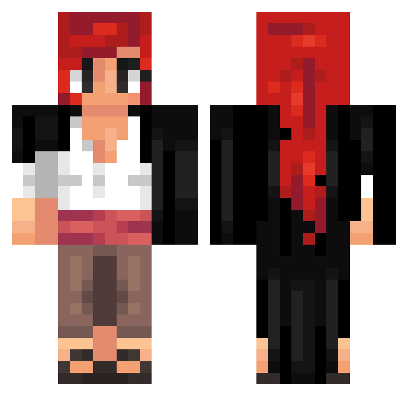 LillyKiyo Minecraft skin, front and back view
