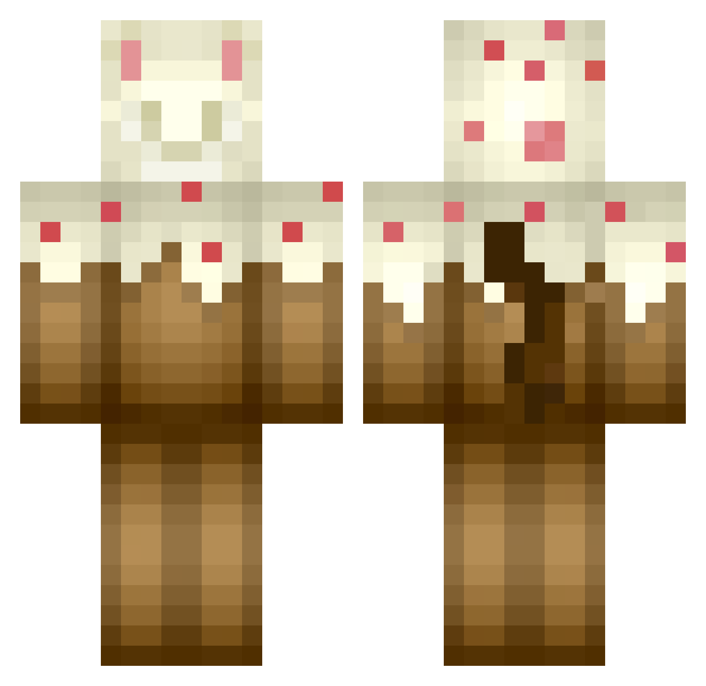 Lolko Minecraft skin, front and back view