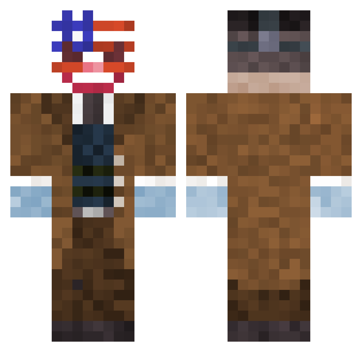 TSMEU6 Minecraft skin, front and back view