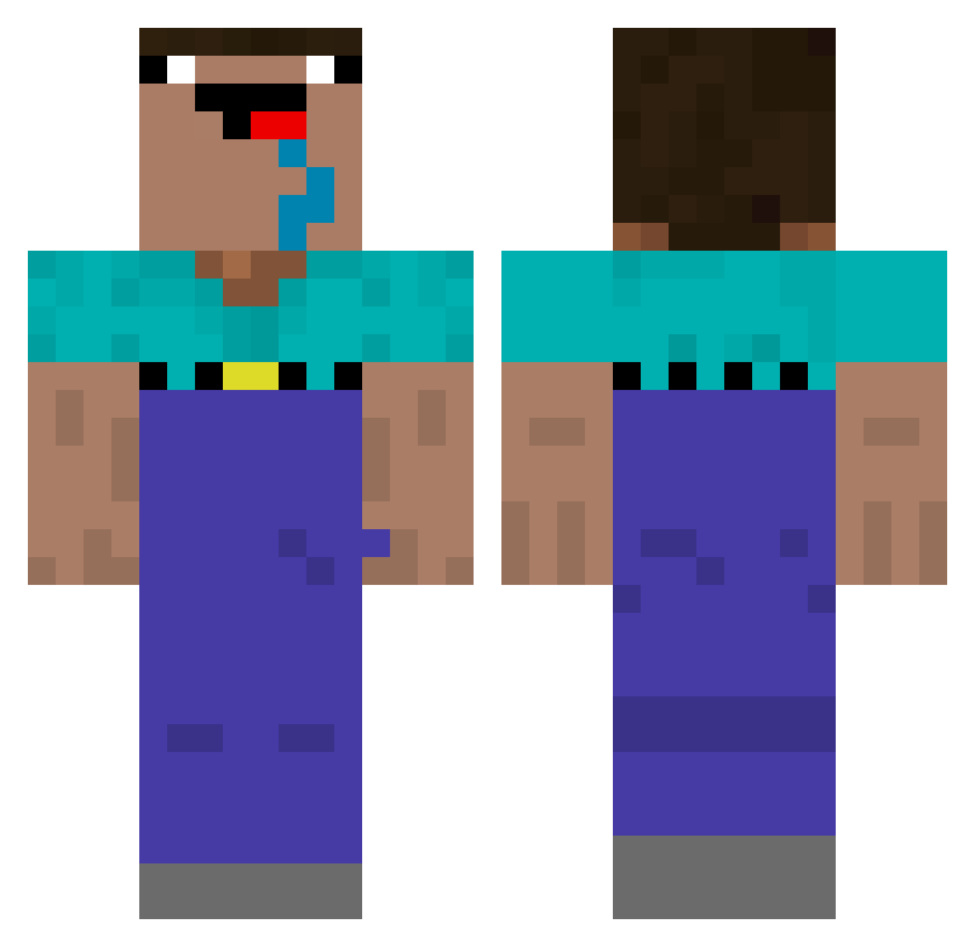 GOAROSA94 Minecraft skin, front and back view