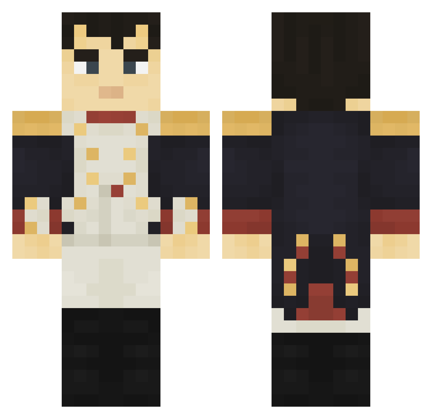 _turnmeup Minecraft skin, front and back view
