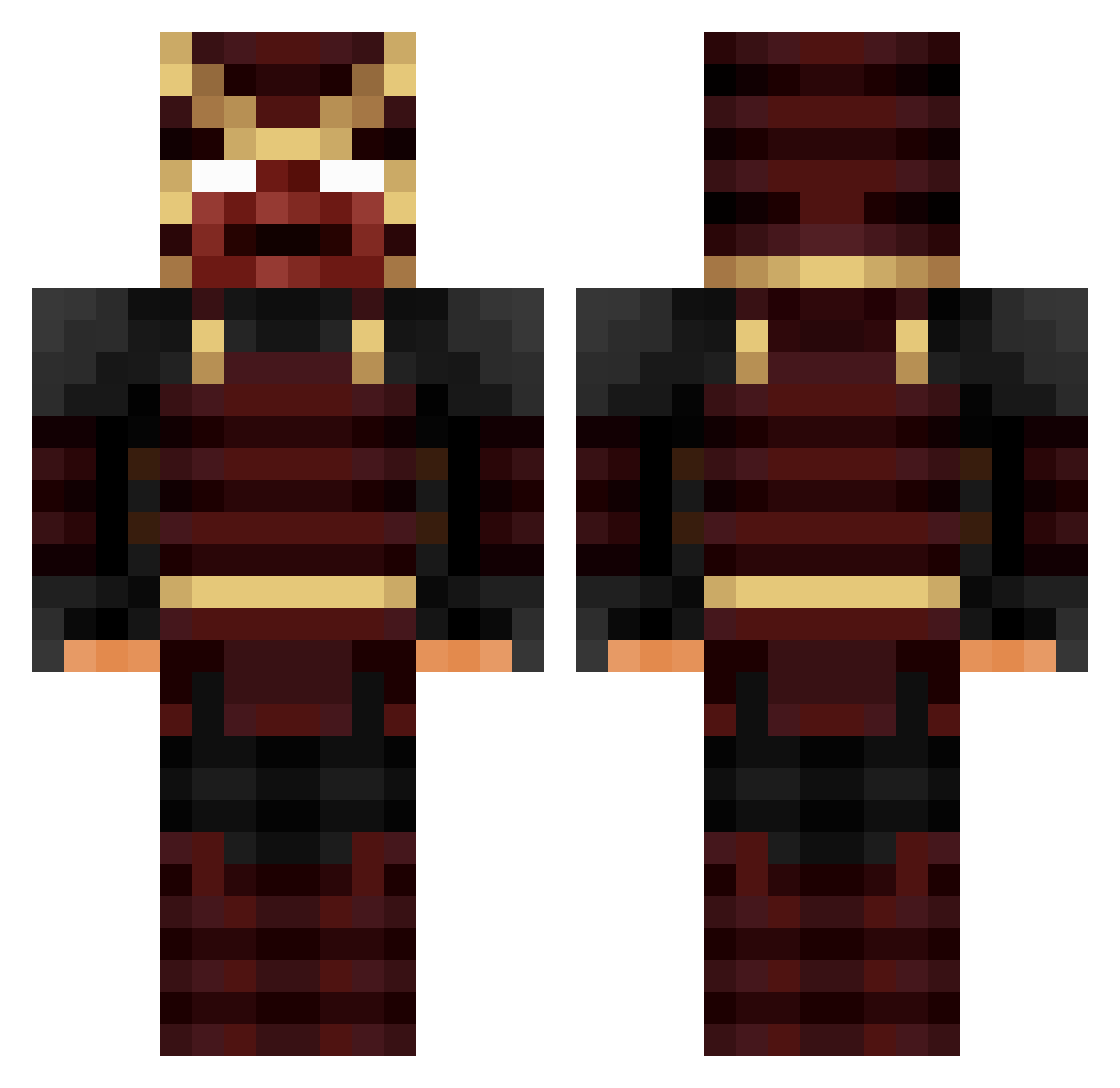 CookerMine85848 Minecraft skin, front and back view