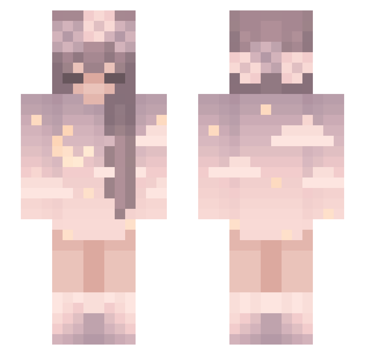 MRHEARTDIAMONDS Minecraft skin, front and back view