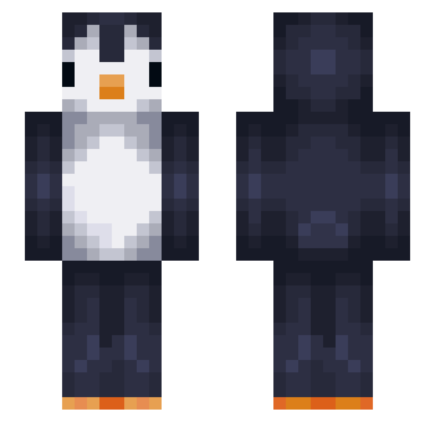 Iambadnow Minecraft skin, front and back view