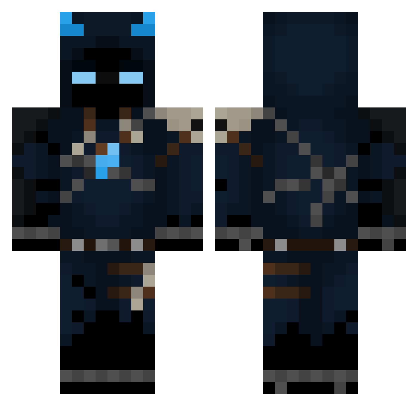 Errorpage17 Minecraft skin, front and back view