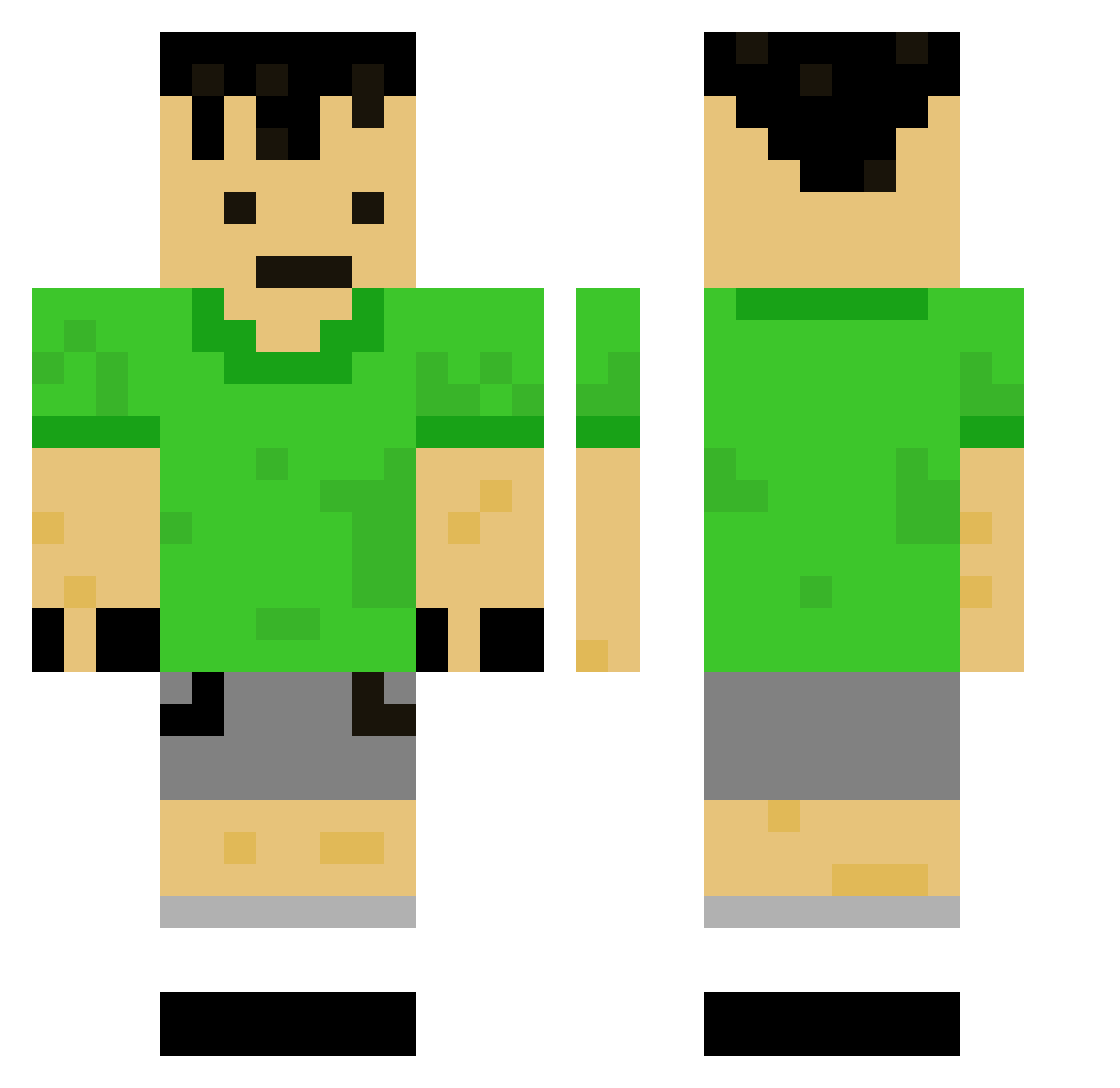 Lucky88_ Minecraft skin, front and back view