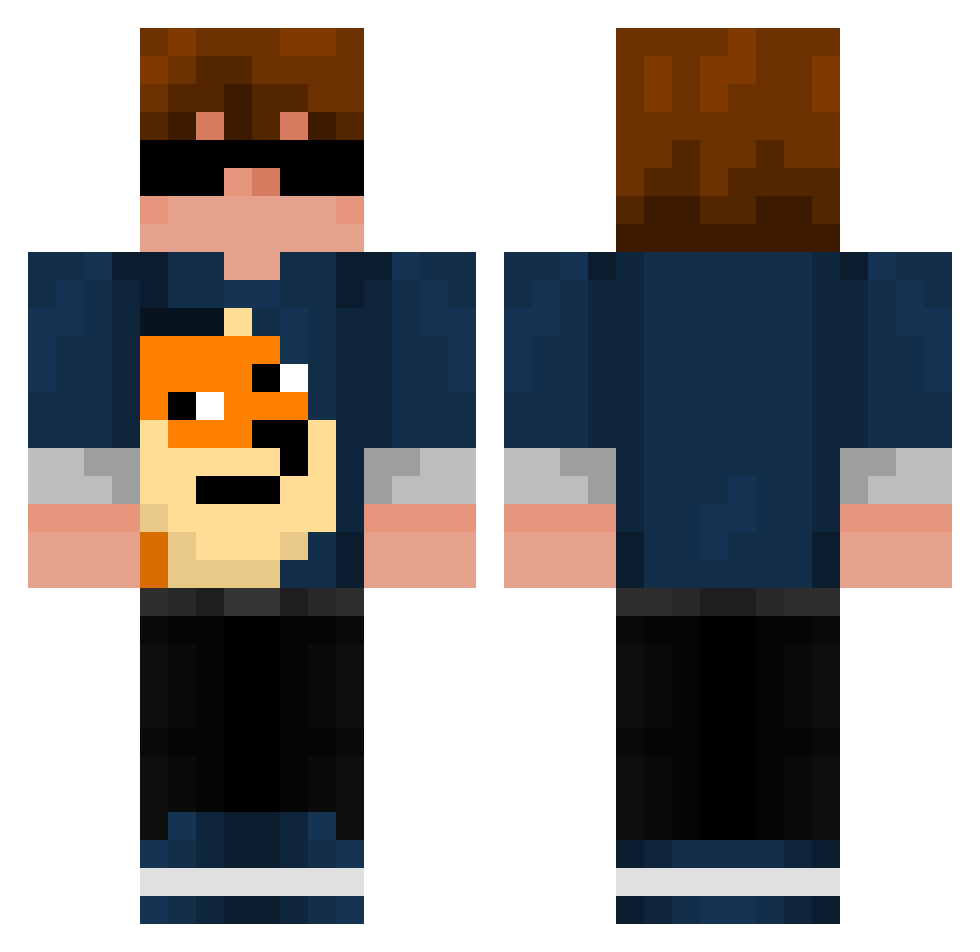 _Freezin Minecraft skin, front and back view