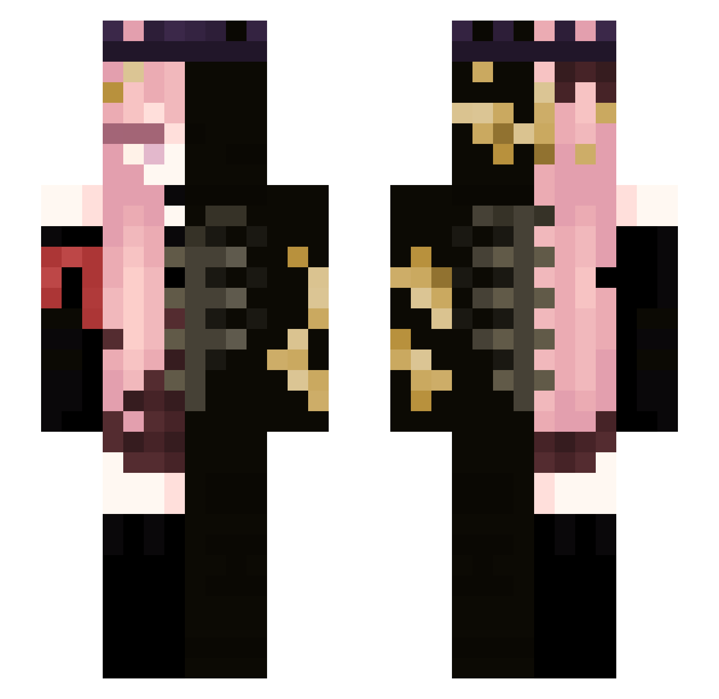 ignDialis Minecraft skin, front and back view