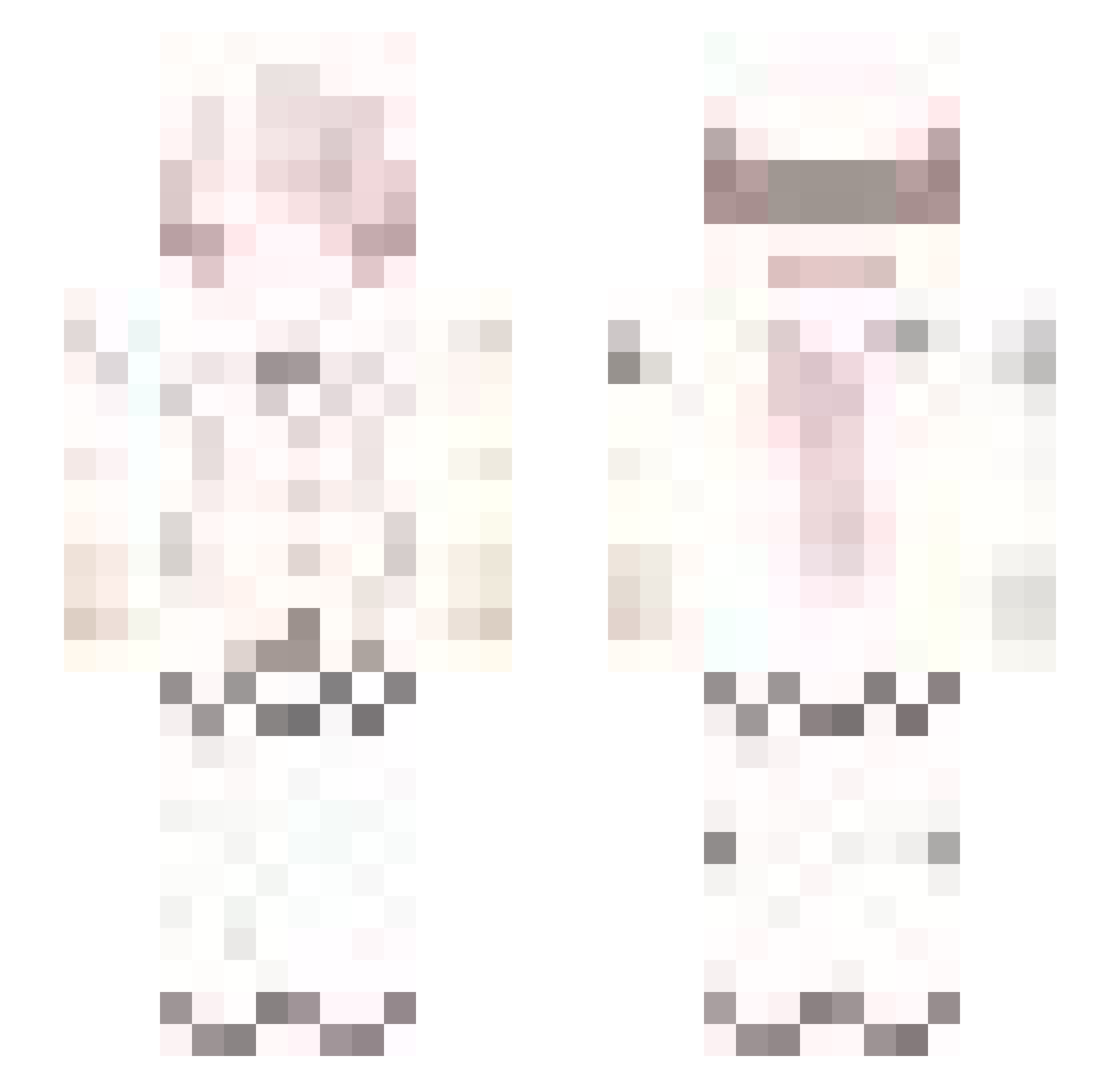 Pyrox1s Minecraft skin, front and back view