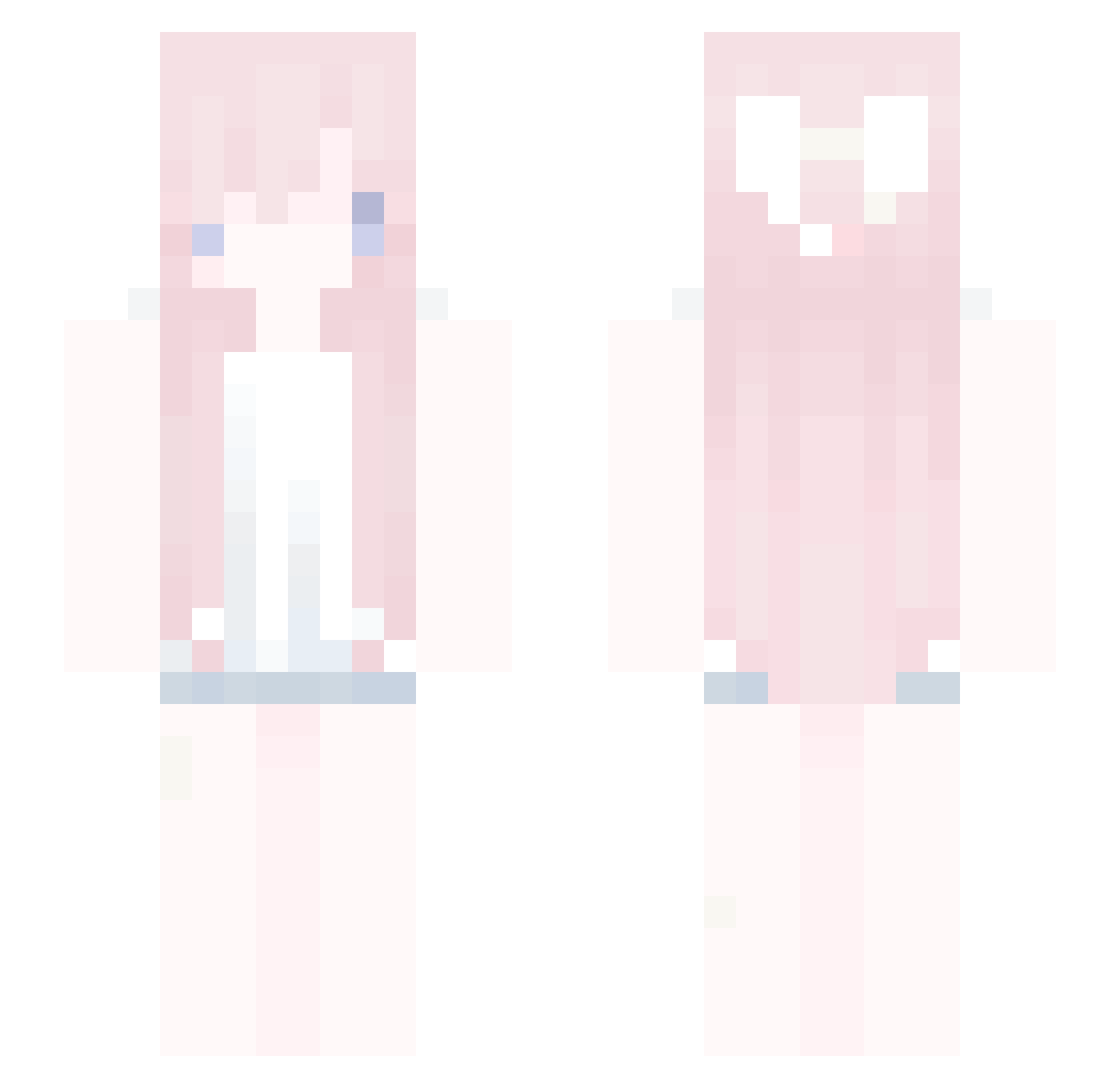 catshoe Minecraft skin, front and back view