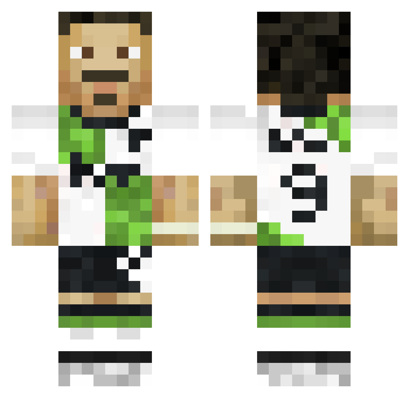 _Mocna_Nadusia_ Minecraft skin, front and back view