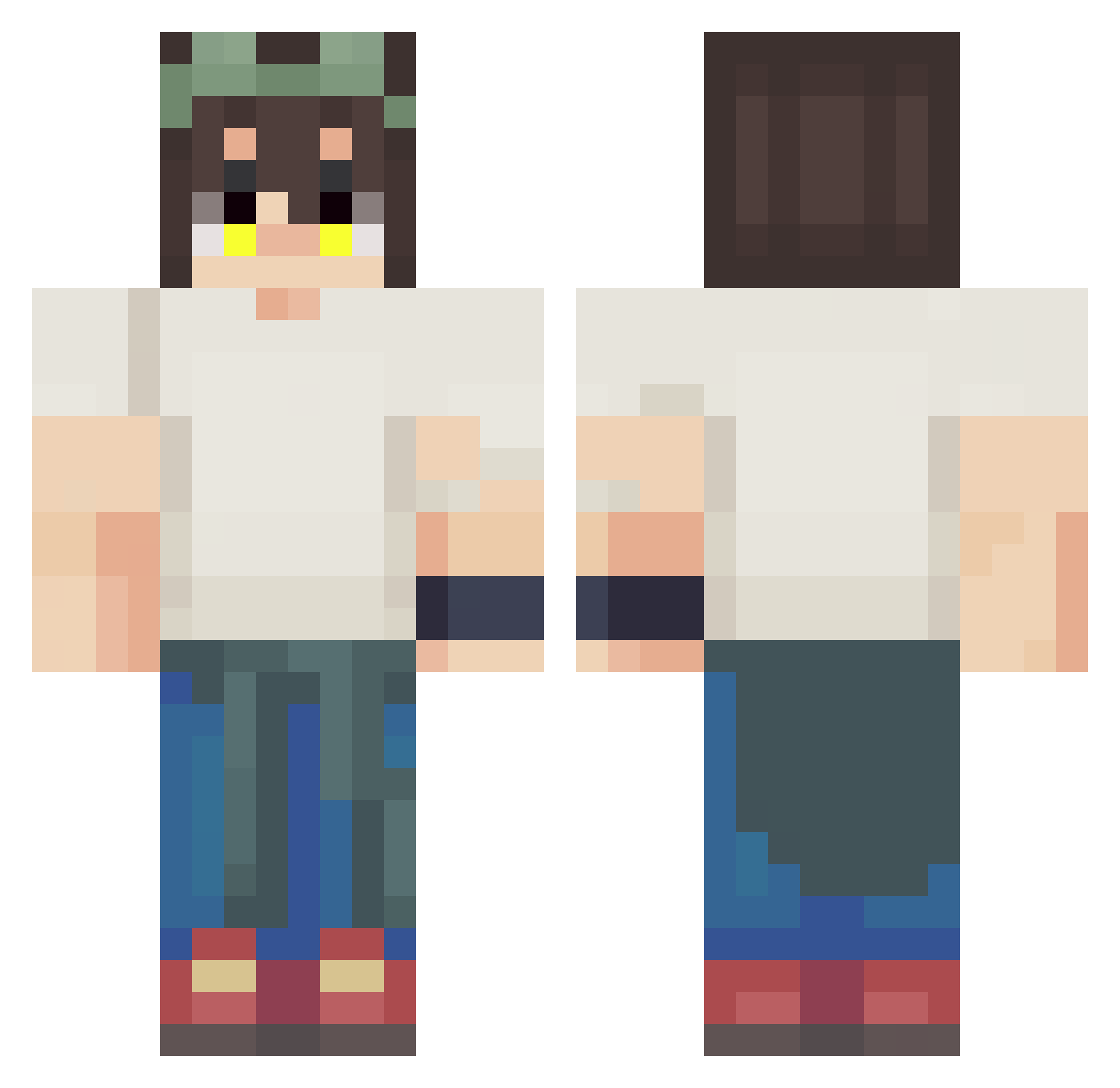 tifoe123456789 Minecraft skin, front and back view