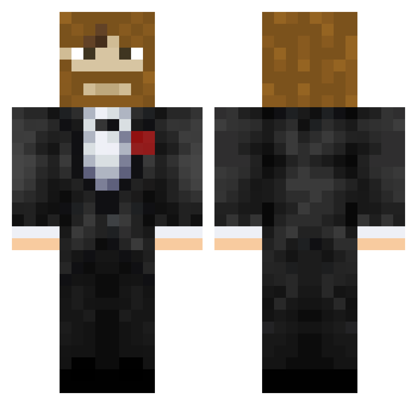 bnejska Minecraft skin, front and back view