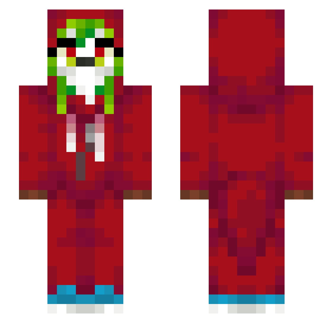 CasualtySvg Minecraft skin, front and back view