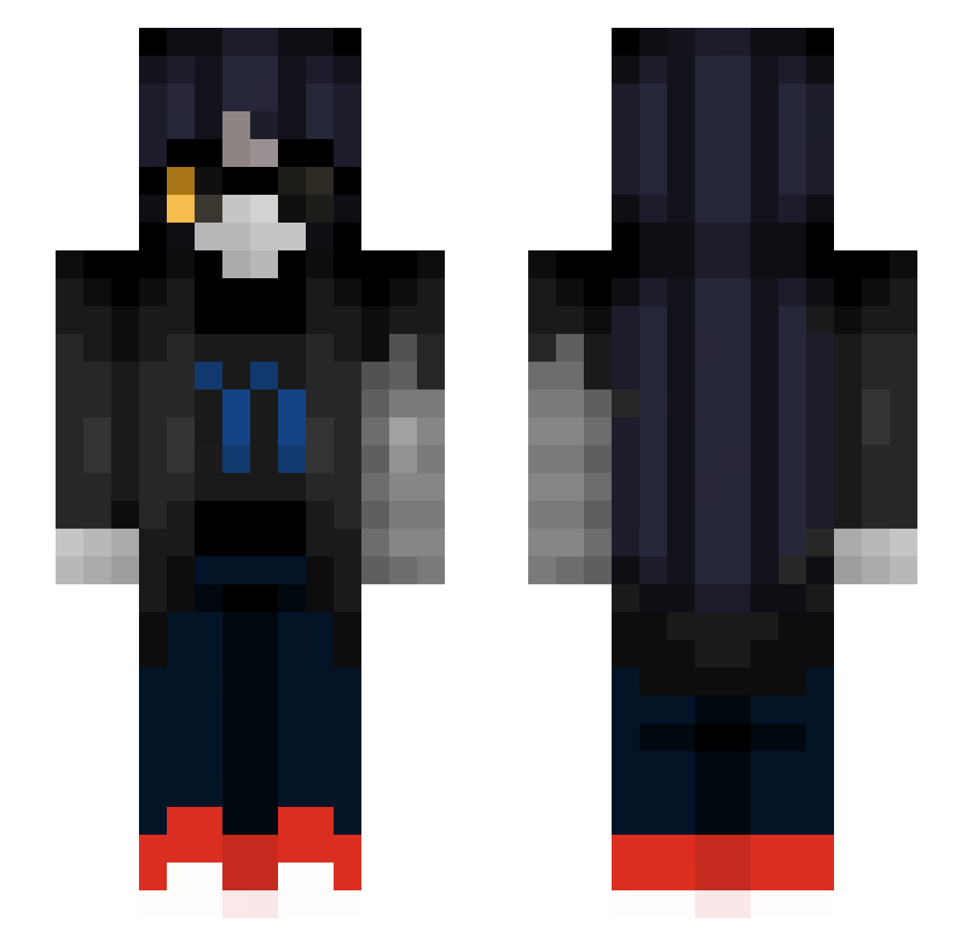 DoloresWhyte Minecraft skin, front and back view