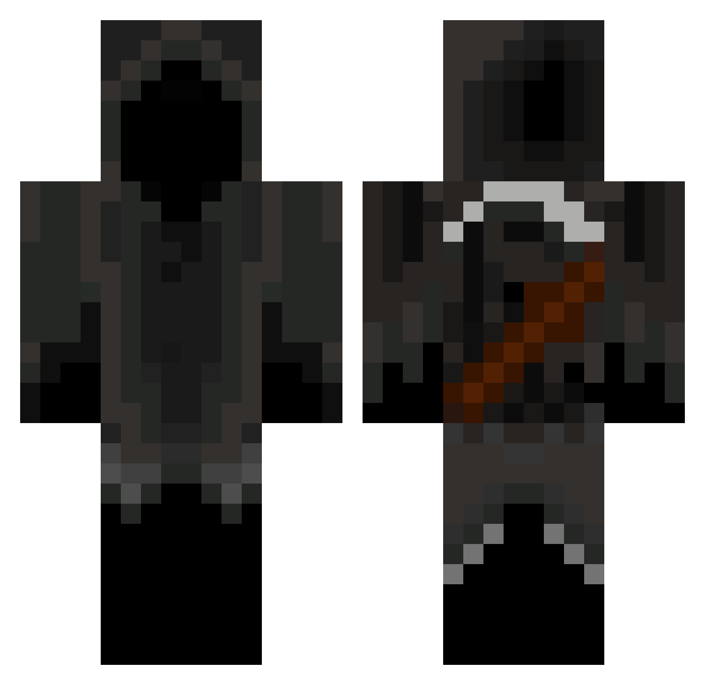 _Kurohitsugi_ Minecraft skin, front and back view