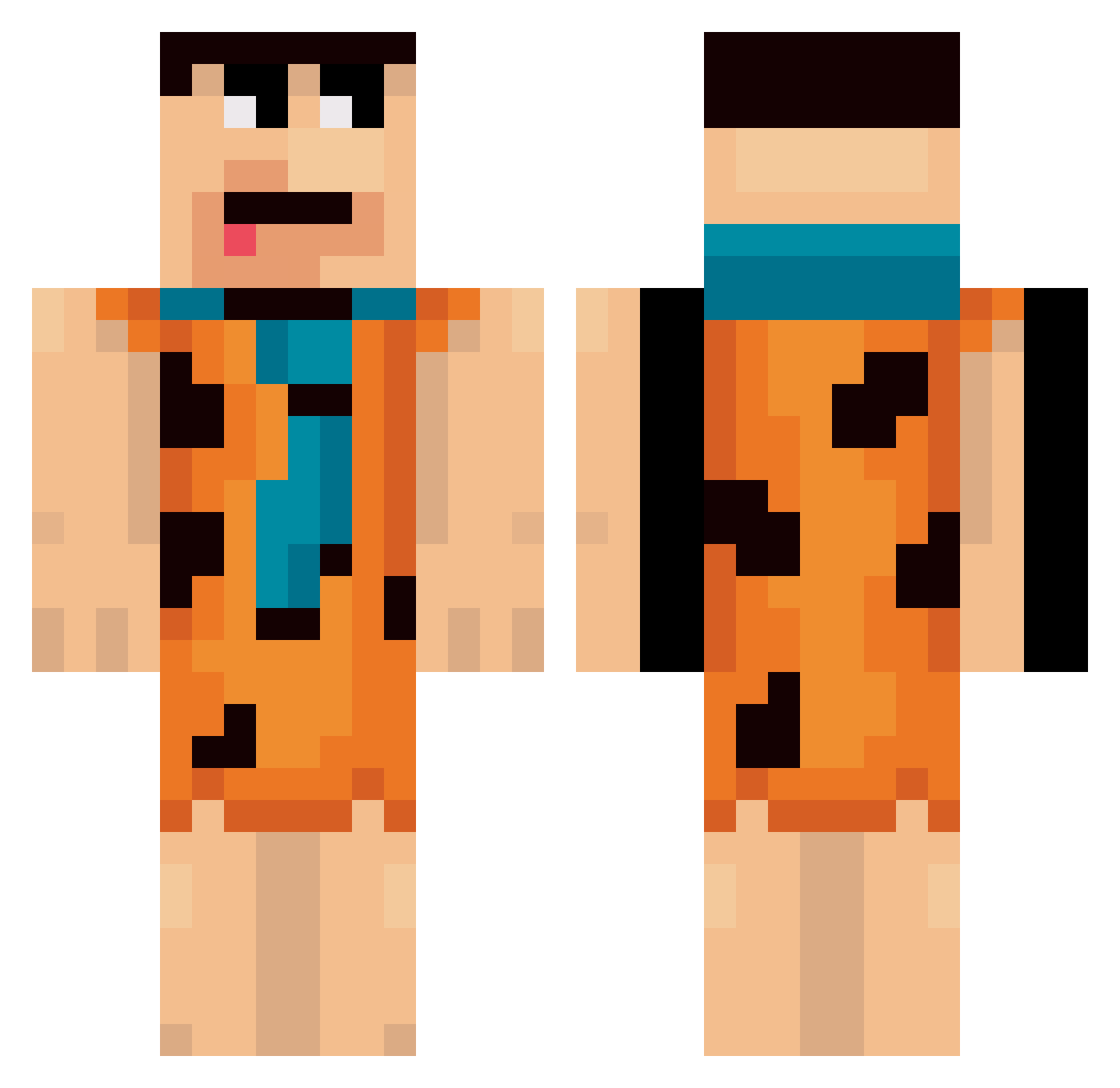 ulgensama Minecraft skin, front and back view