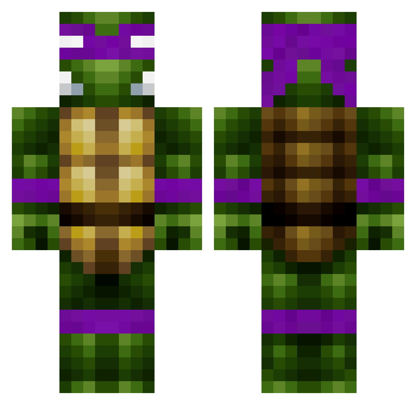 LAMHAMM_ZenKo Minecraft skin, front and back view