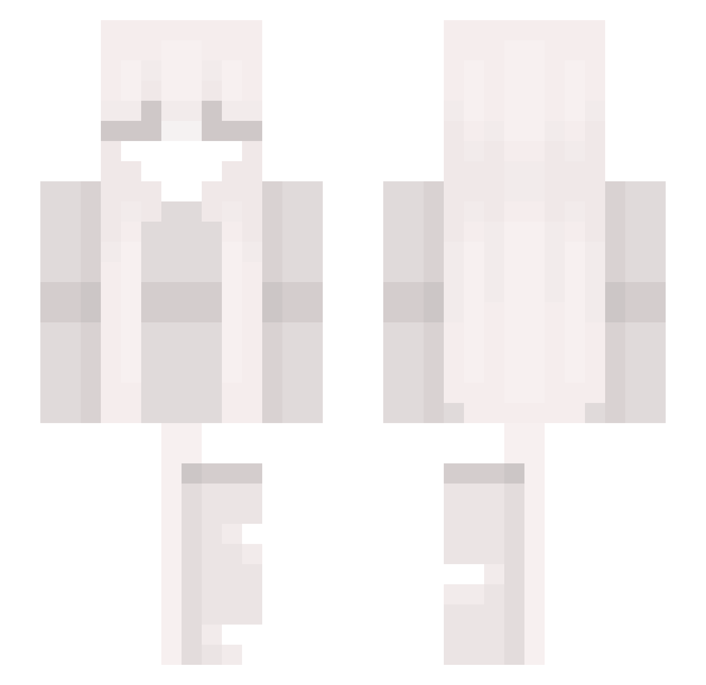 luvnyxie Minecraft skin, front and back view