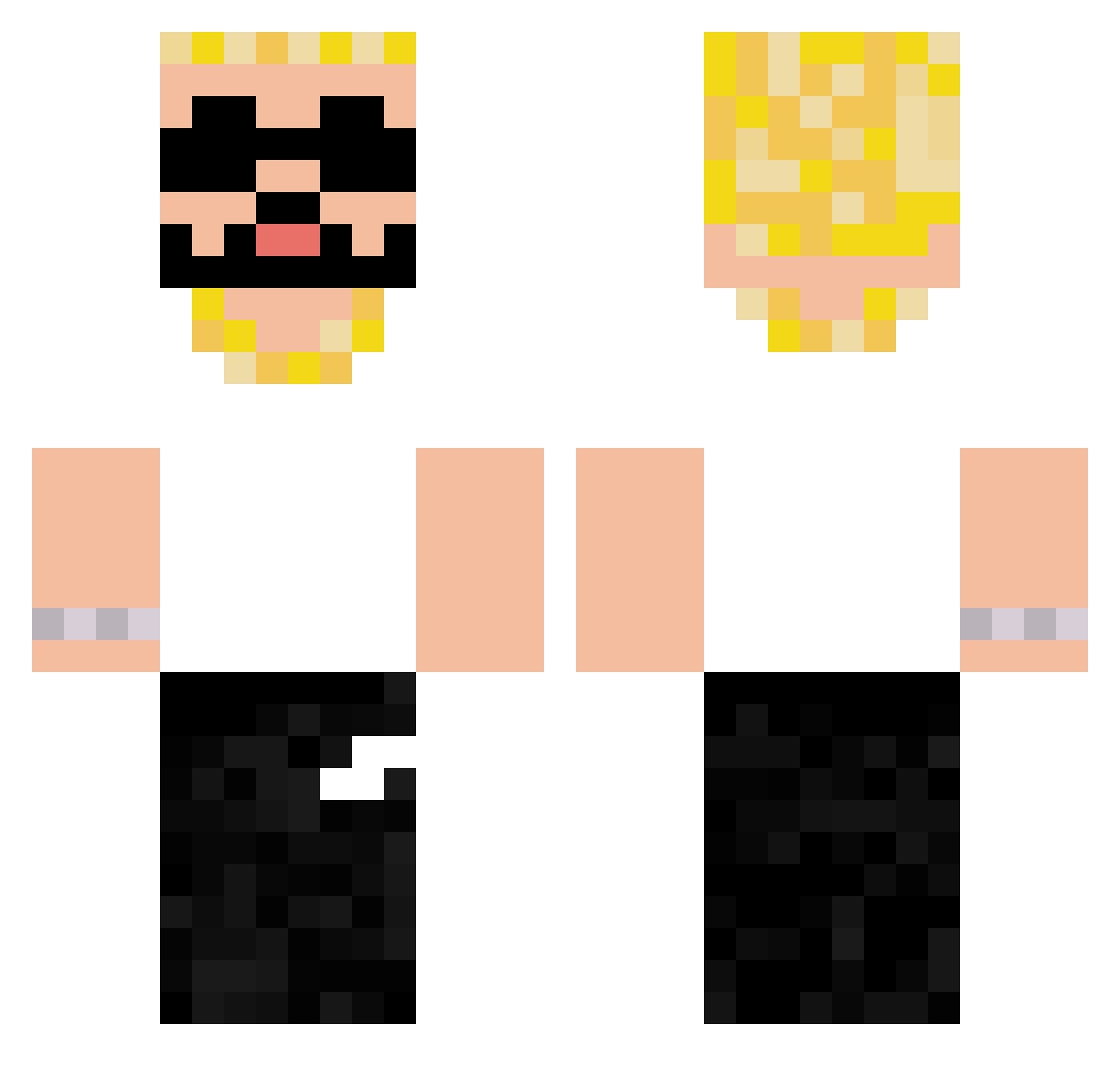 TILIN2205 Minecraft skin, front and back view