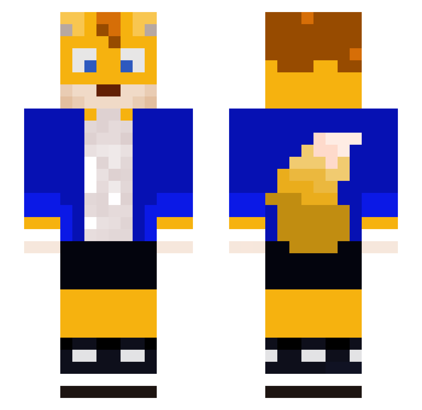 Soulju Minecraft skin, front and back view