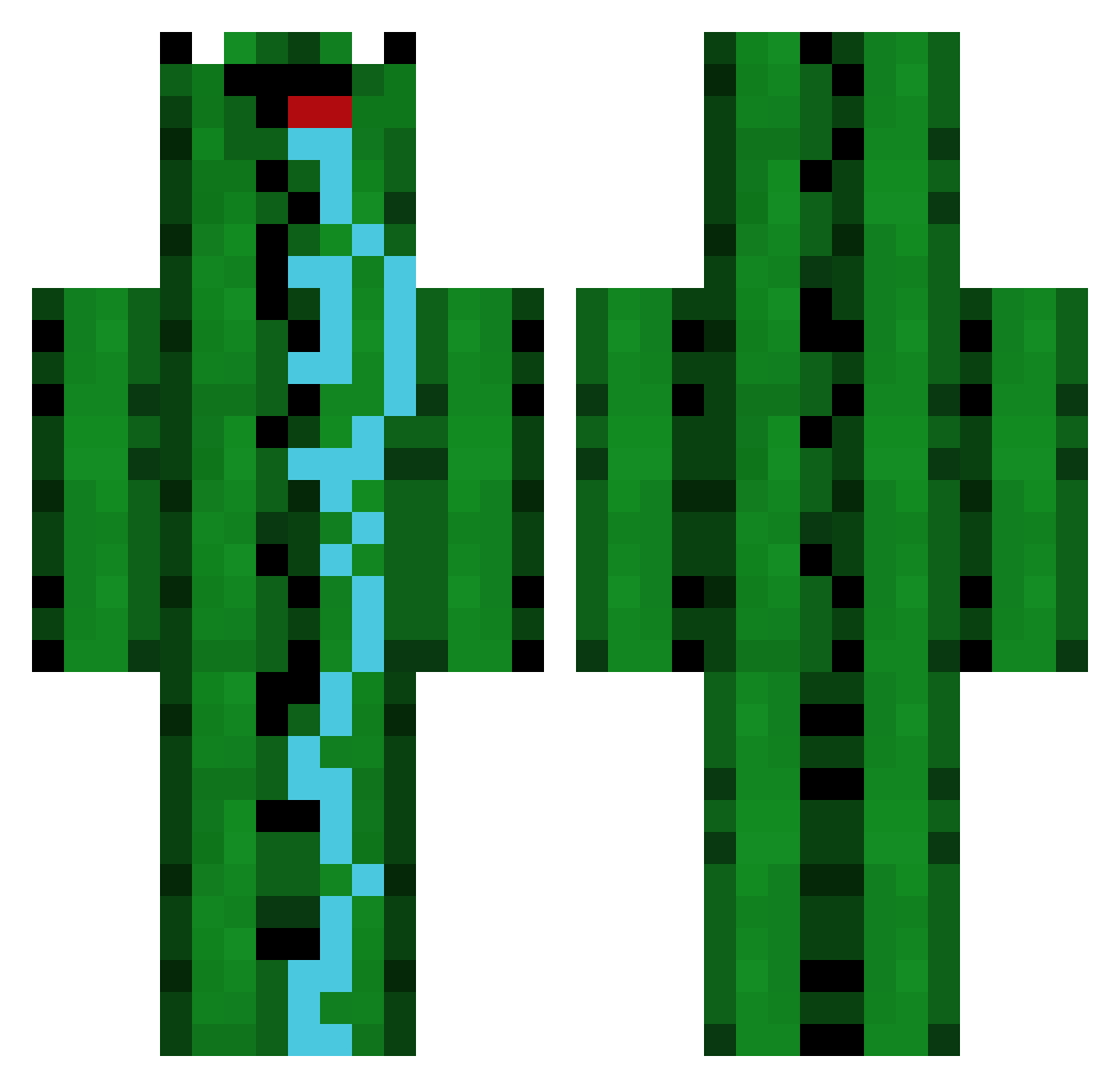 nevenkebla Minecraft skin, front and back view