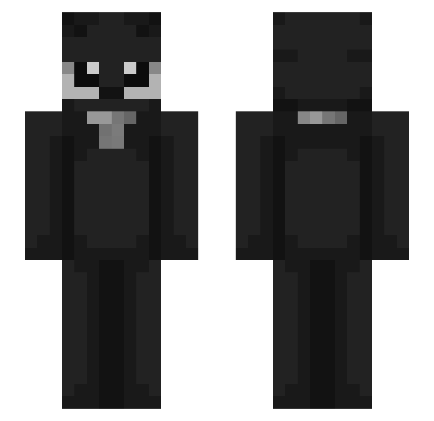 viyellugh Minecraft skin, front and back view